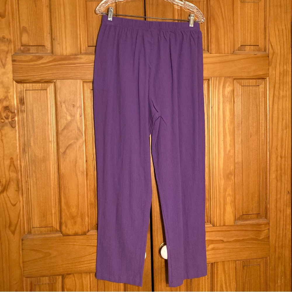 NWOT Blair Pull On Pants Elastic Waist Purple Size L Large